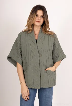 Kurzärmlige Jacke in Übergröße